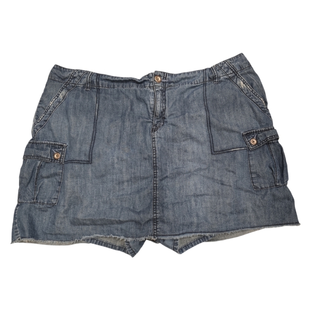 Lane Bryant Denim Cargo Skort Sz 24